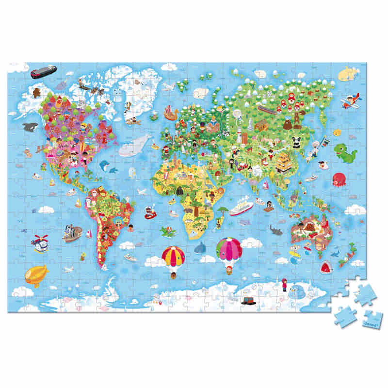 Puzzle Gigante del Mondo 300 pz Janod