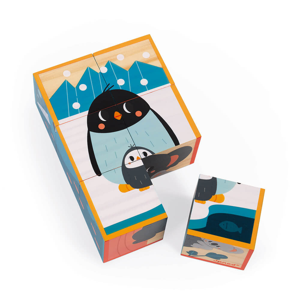 Puzzle legno animali selvatici pinguini