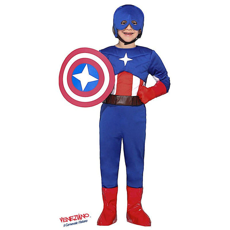 Costume Capitan America 5 Anni Veneziano