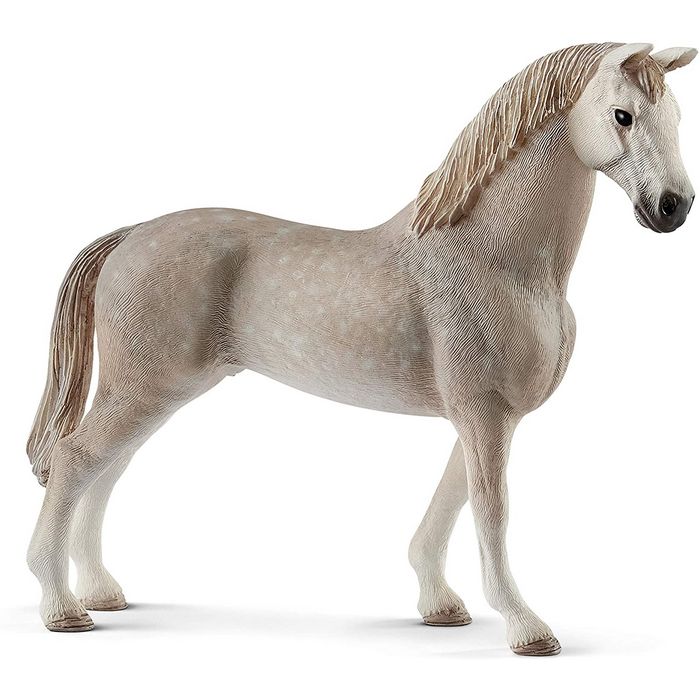 Cavallo Holsteiner Schleich 13859 Cavallo grigio in resina