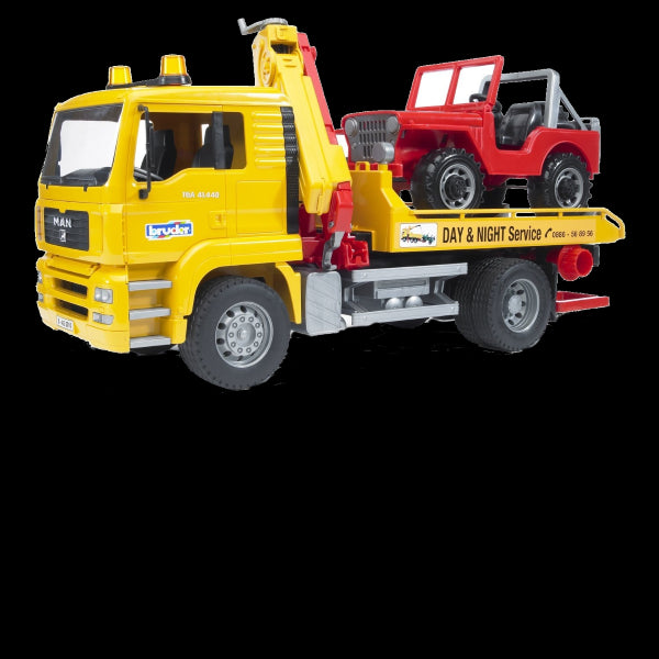 Bruder 02750 - Camion MAN con Gru e Fuoristrada