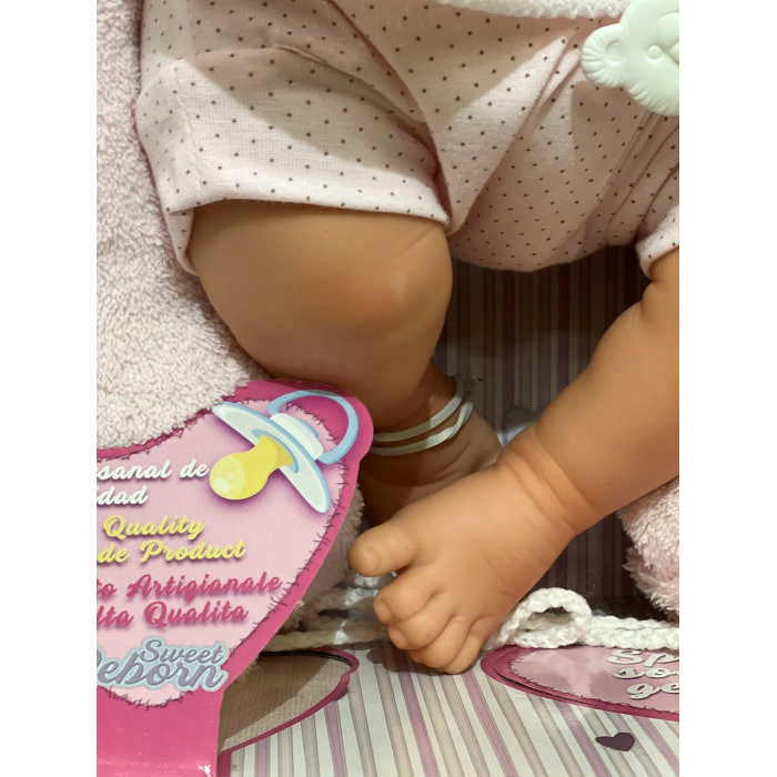 Bambola fiocco rosa gambe
