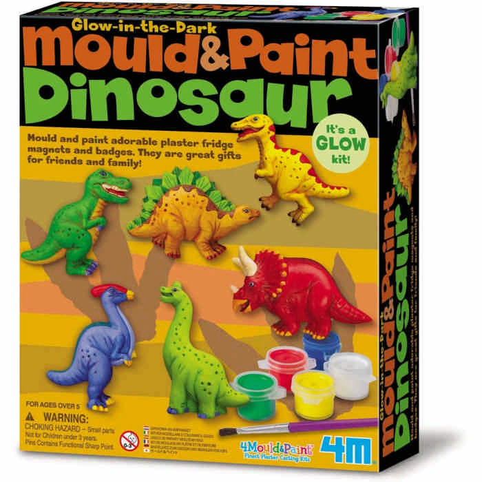 Confezione Modella e Dipingi Dinosauri 4M
