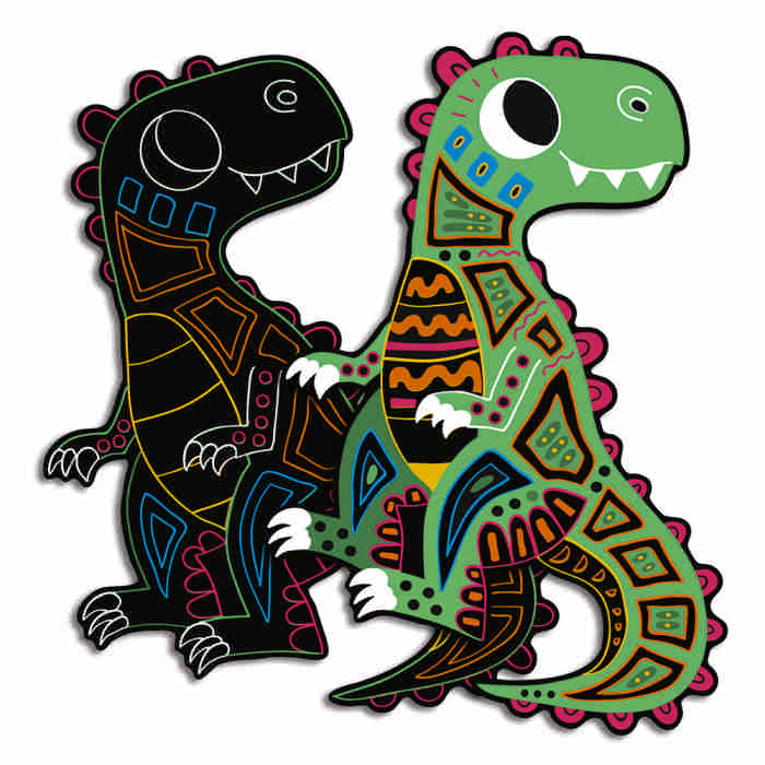 Scratch Art Sagome Dinosauri Janod 07889