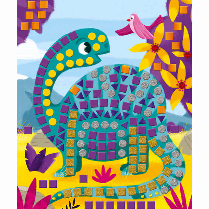 07903 2 mosaici di dinosauri janod