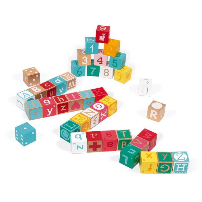 Cubi e Puzzle Janod Lettere e Numeri Kubix 08307