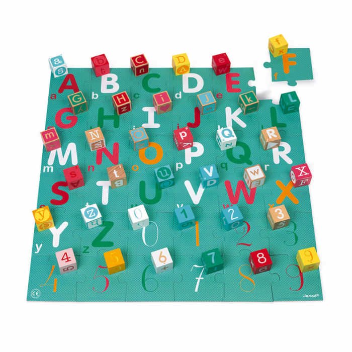 Cubi e Puzzle Janod Lettere e Numeri Kubix 08307