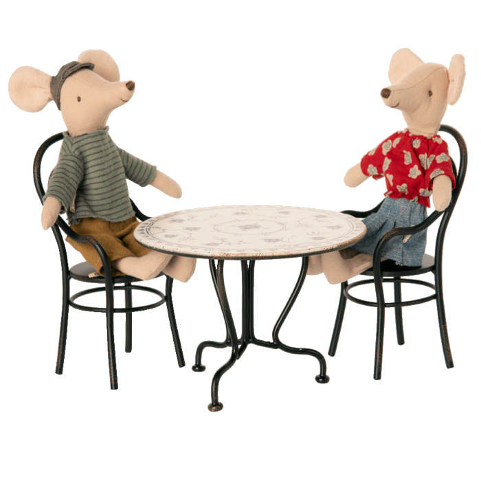 Set Tavolo da Pranzo Maileg in Metallo Miniature Furniture