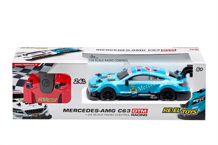 Mercedes AMG C63 DTM Racing Celeste 1:24 Reel Toys 2237