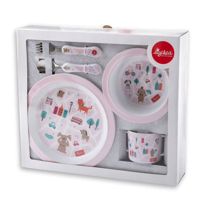 Set Prima Pappa Animali Rosa Sigikid 25245