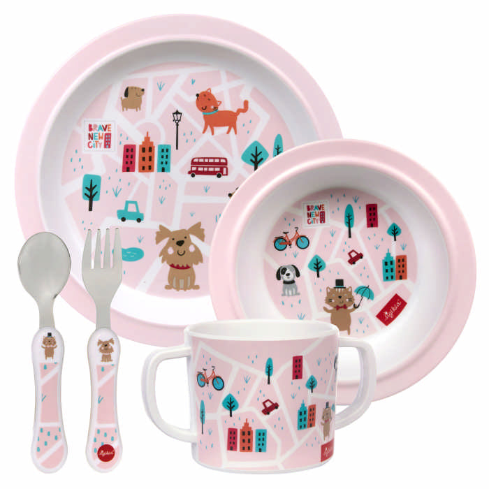 Set Prima Pappa Animali Rosa Sigikid 25245