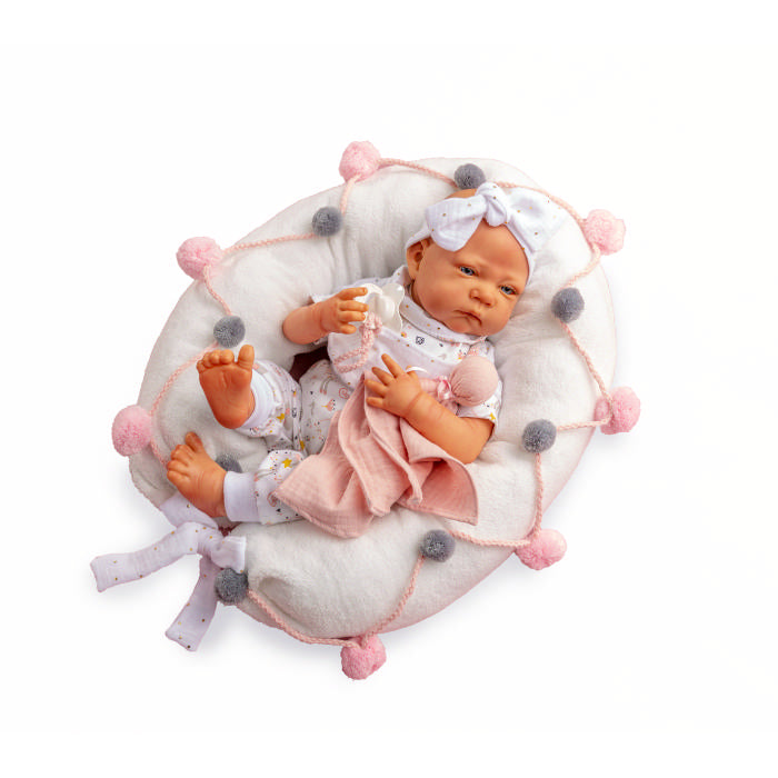 Bambola Reborn con Cuscino e Suoni 50 cm Berjuan 8206