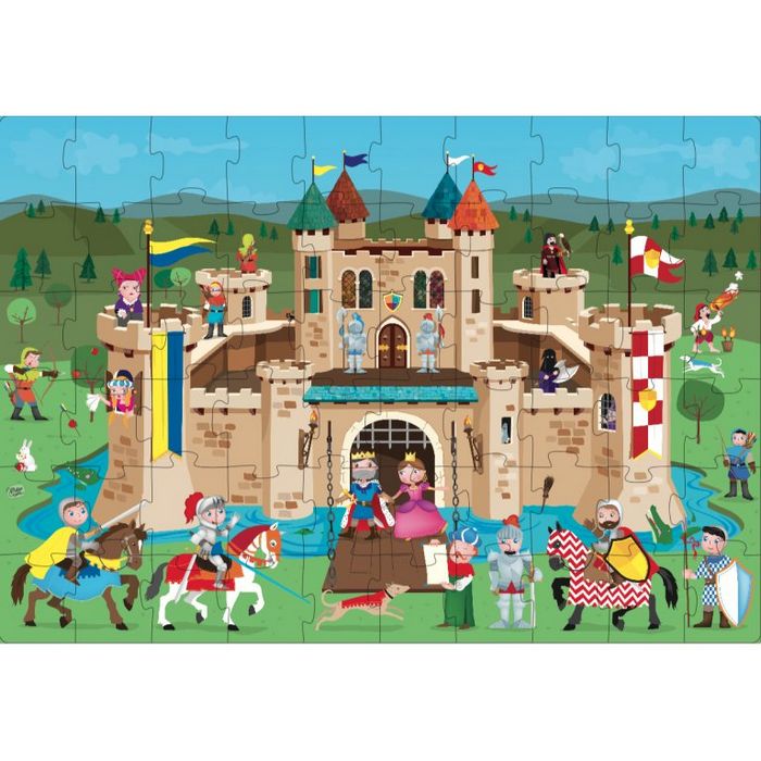 Libro Il Castello dei Cavalieri Libro e Puzzle 60pz Sassi 30344