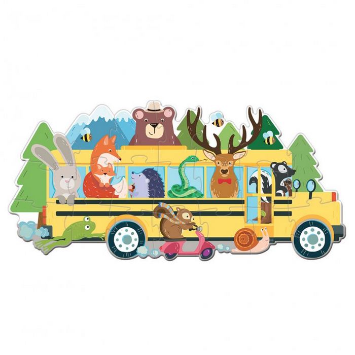 Puzzle in Viaggio Il Bus degli Animali 20pz Sassi Junior 60479