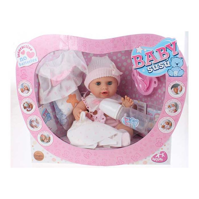 Bambolotto 38cm Berjuan Baby Susù Cappellino Rosa 6002