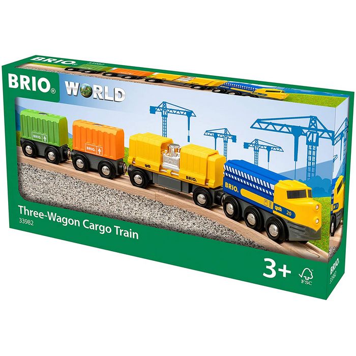 Treno Cargo Three Wagon Brio 33982