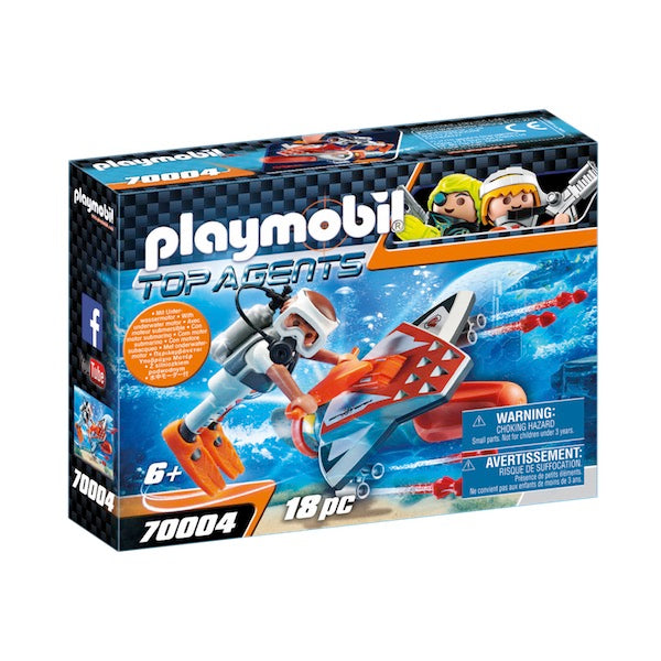 Playmobil Top Agents 70004 - Manta Turbo dello Spy Team