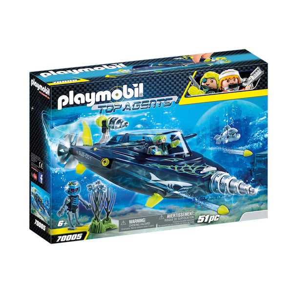 Playmobil Top Agents 70005 - Sottomarino da Assalto del Team S.H.A.R.