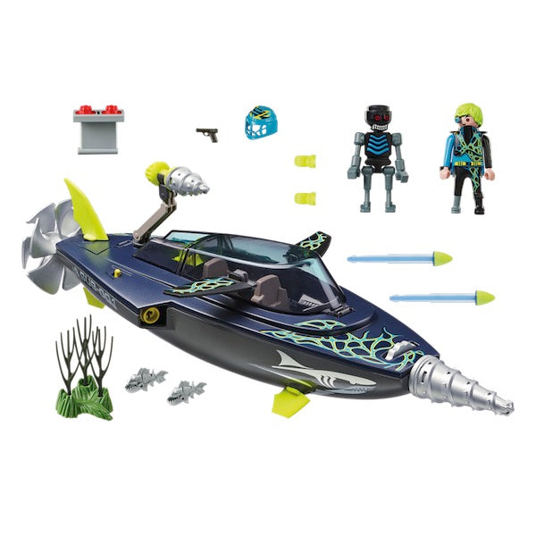 Playmobil Top Agents 70005 - Sottomarino da Assalto del Team S.H.A.R.