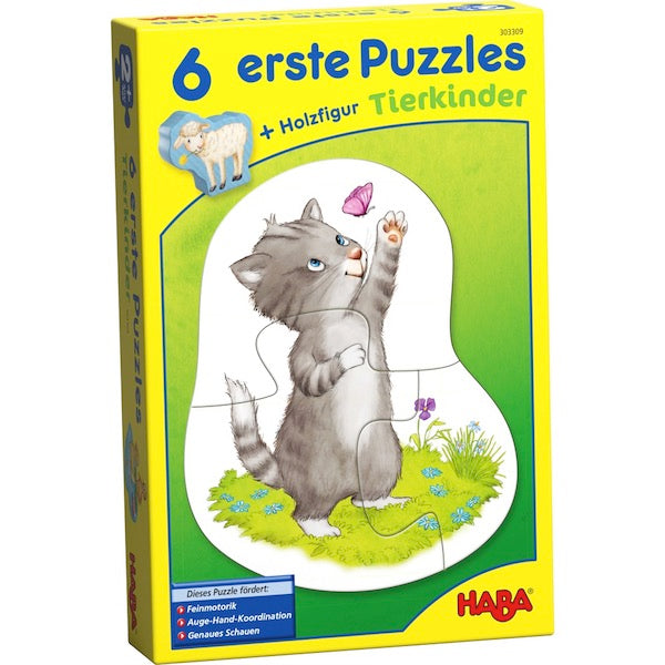 6 Primi Puzzle Cuccioli di Animali Haba 303309