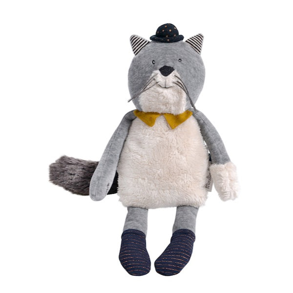 Moulin Roty 666022 - Les Moustaches Pupazzo Gatto Fernard 31 cm