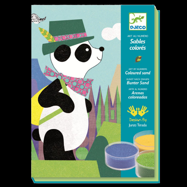 Djeco DJ08630 - Sabbia Colorate - Panda e i Suoi Compagni