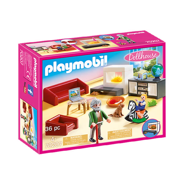 Soggiorno con Camino Playmobil Dollhouse 70207