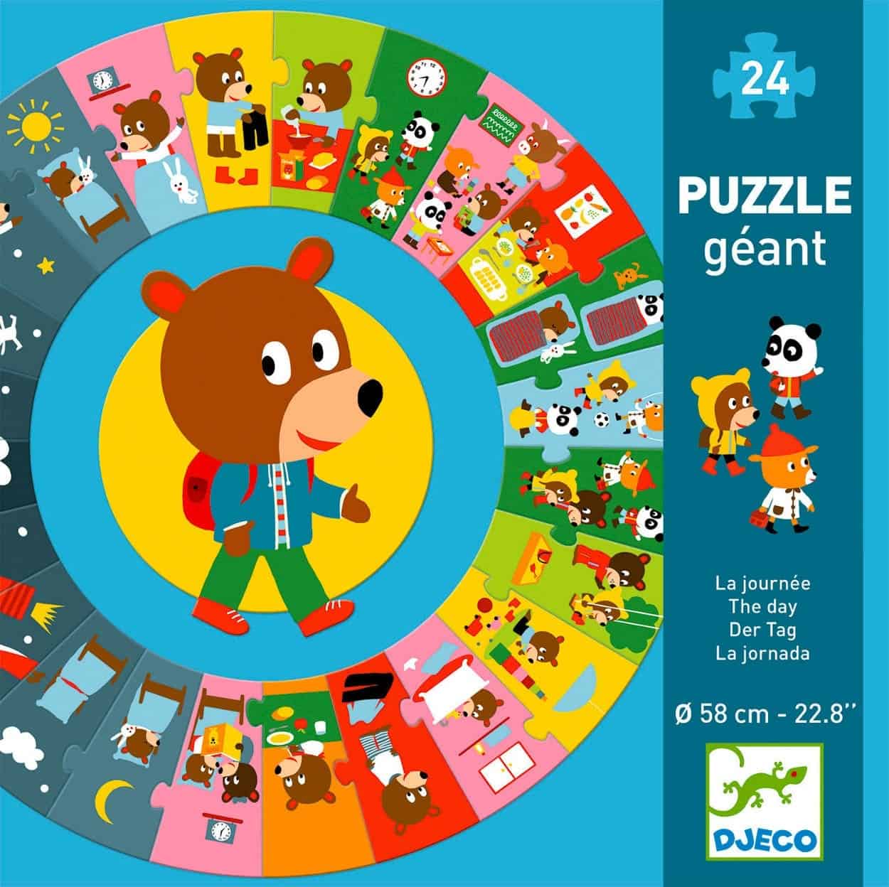 Puzzle Géant La Mia Giornata 24 pz Djeco DJ07015
