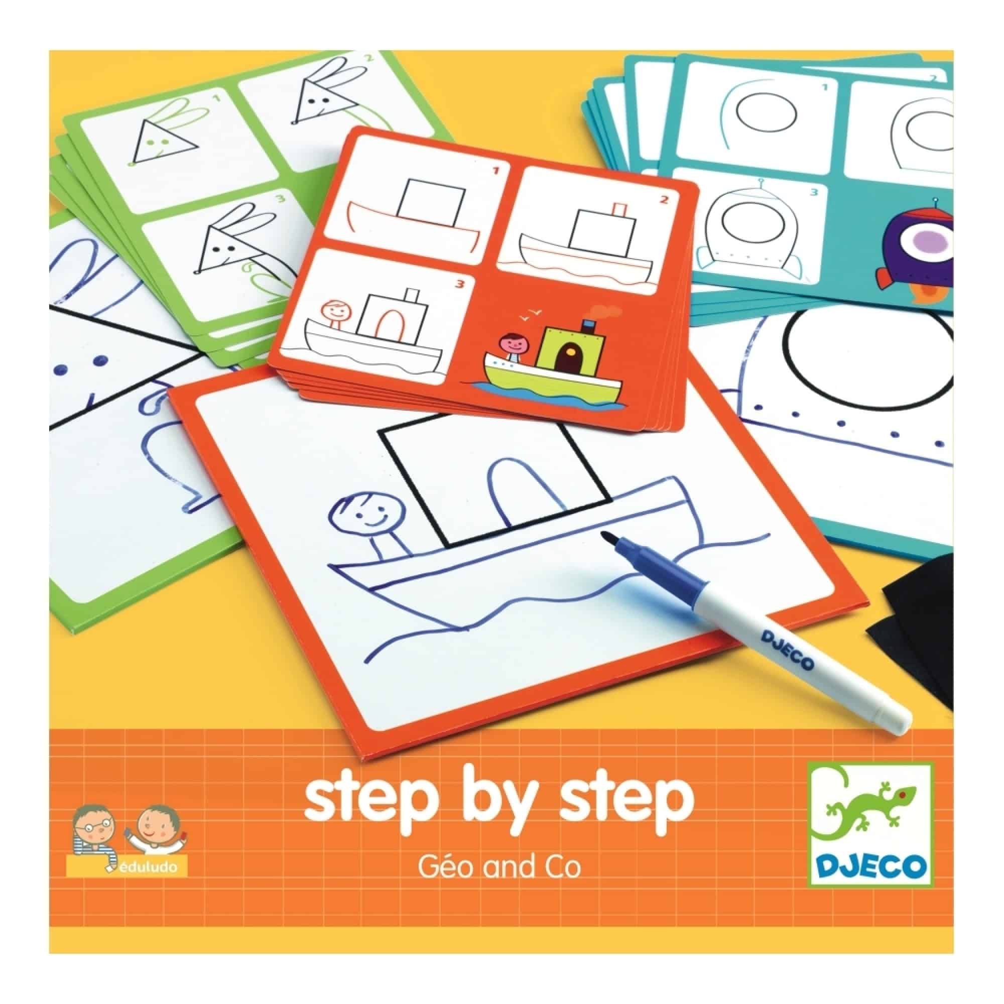 Impara a Disegnare Lavagna Step By Step Geo & co Djeco DJ08322