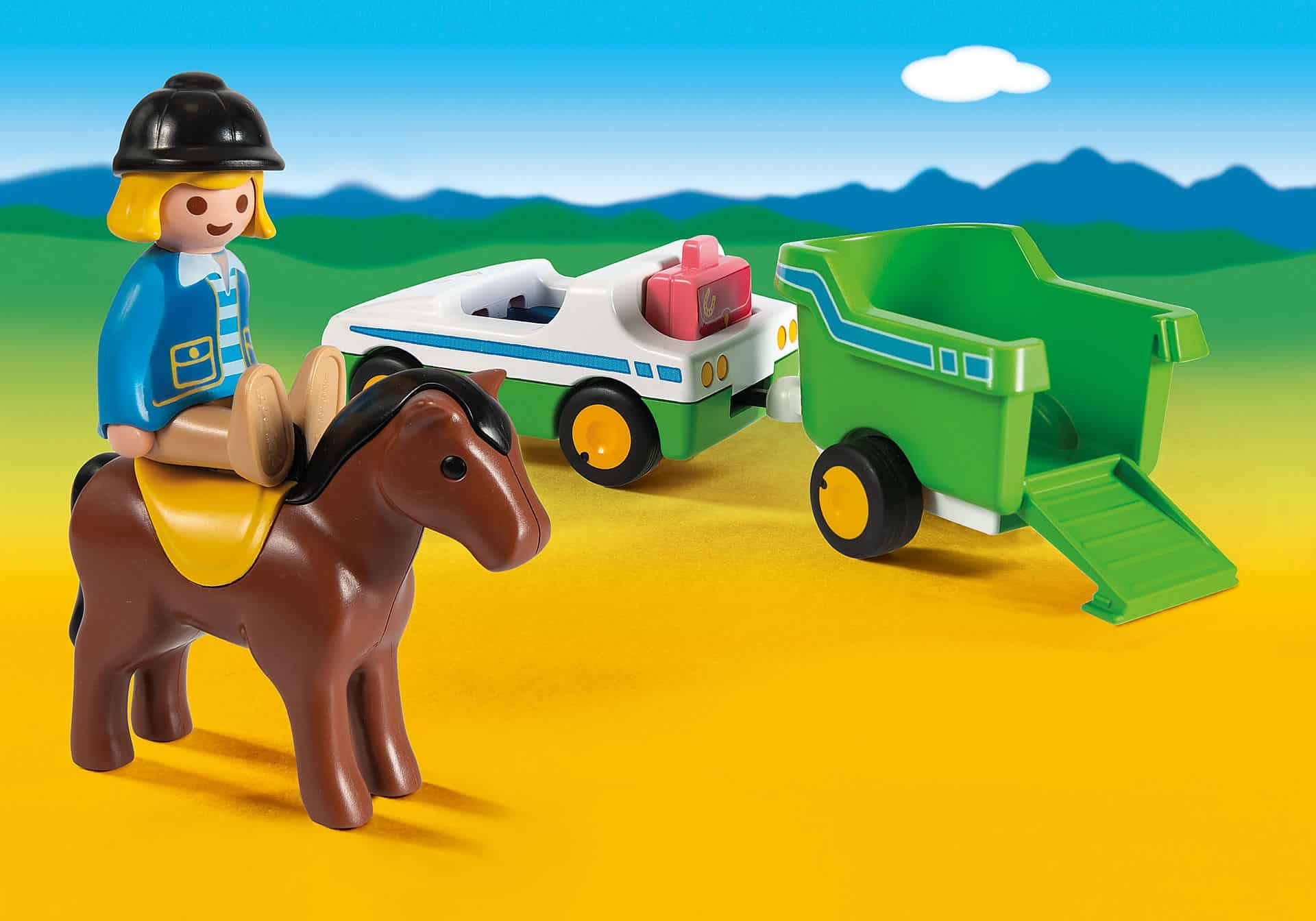 Auto con Trasporto Cavalli Playmobil 1.2.3 70181