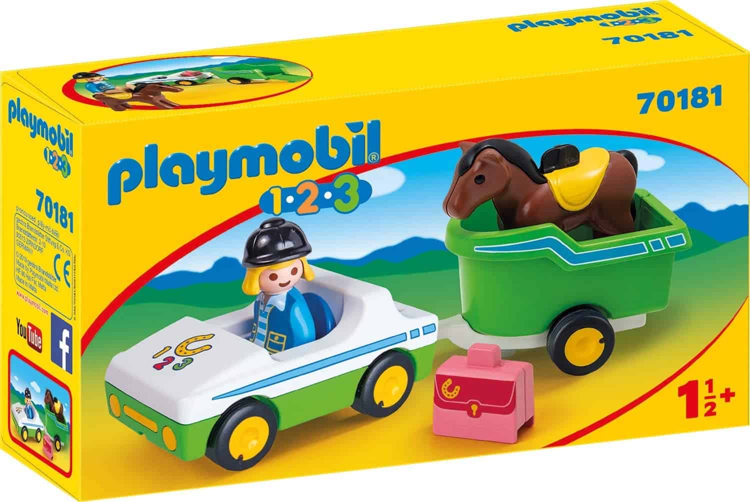 Auto con Trasporto Cavalli Playmobil 1.2.3 70181