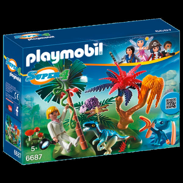 Playmobil Super 4 6687 - L'Isola Perduta con Alien e Raptor