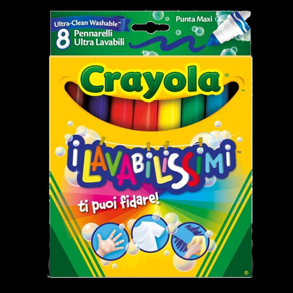 Crayola 523282 - 8 Maxi Pastelli a Cera Lavabilissimi
