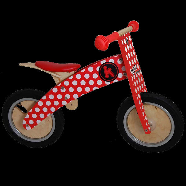 Kiddimoto 606 - Bicicletta Kurve Red Dotty