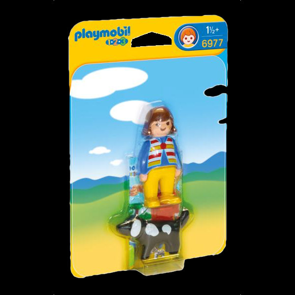 Playmobil 1.2.3 6977 - Donna Con Cane