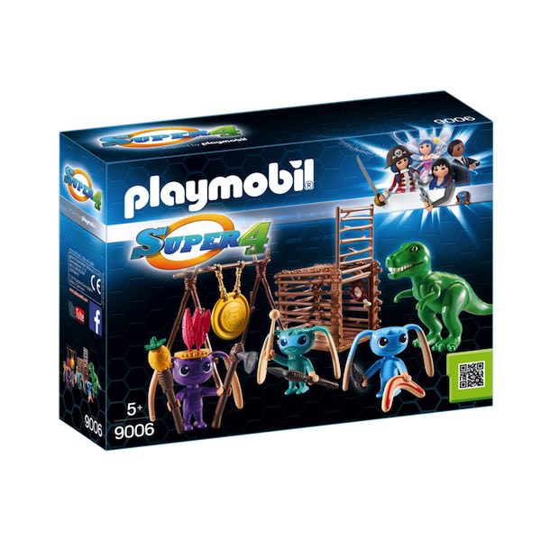 Playmobil Super 4 9006 - Guerrieri Alien con Trappola Per T-Rex