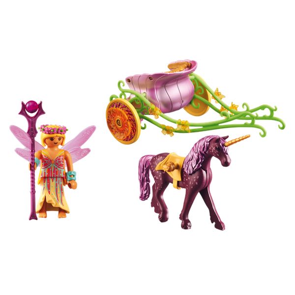 Playmobil Fairies 9136 - Carrozza della Fata dei Fiori con Unicorno