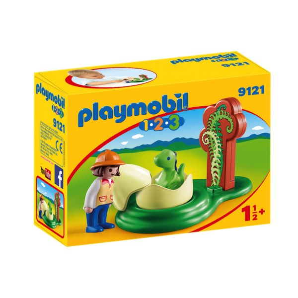 Playmobil 1.2.3. 9121 - Ragazza con Uovo di Dinosauro