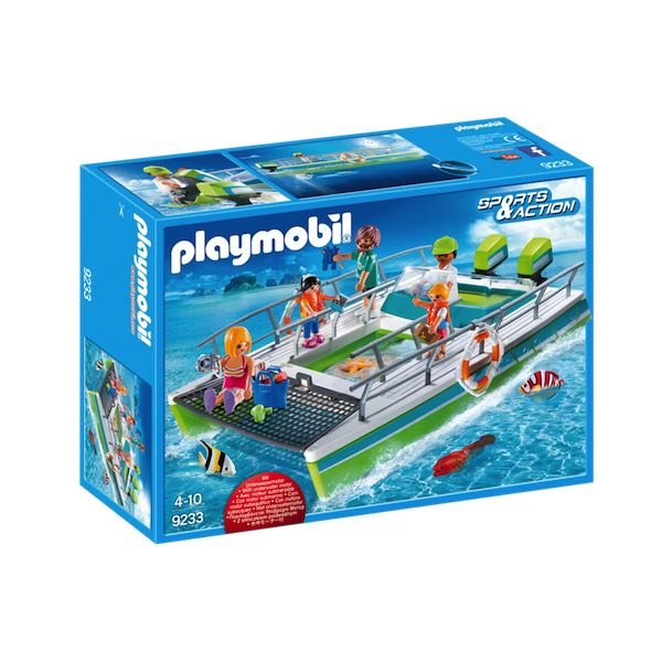 Playmobil Sport and Action 9233 - Barca a Fondo Trasparente con Motore Subcqueo