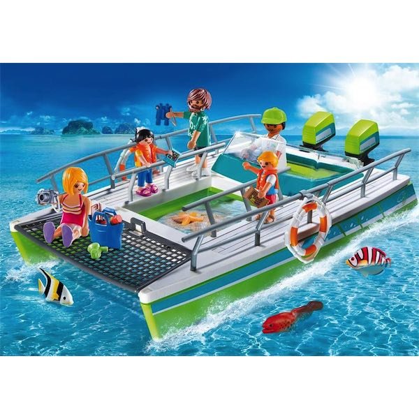 Playmobil Sport and Action 9233 - Barca a Fondo Trasparente con Motore Subcqueo
