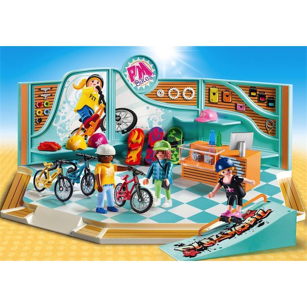 Playmobil City Life 9402 - Negozio di Skate e Biciclette