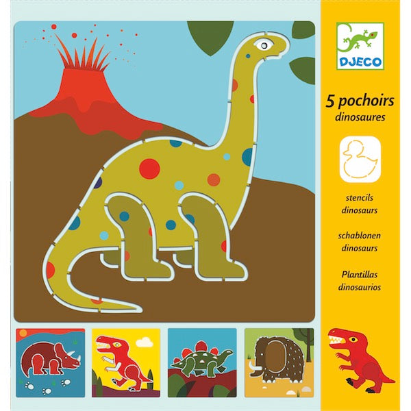Djeco DJ08863 - Stencil Dinosauri