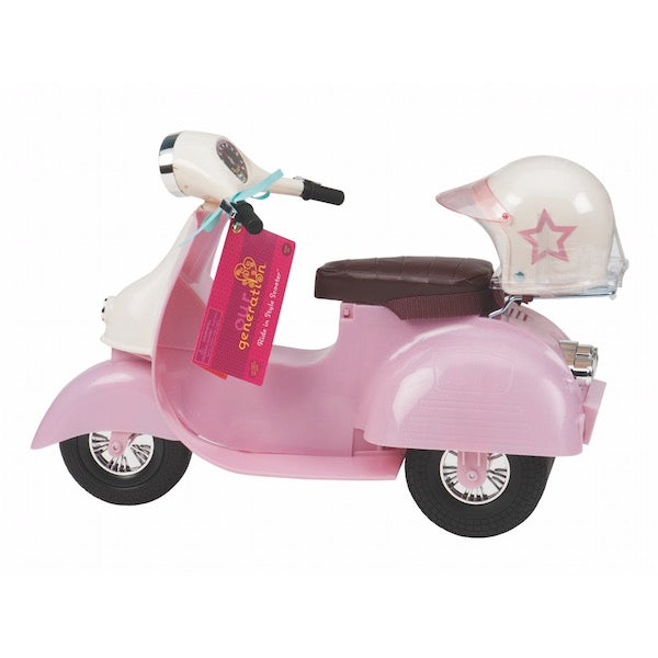 Our Generation BD37131 - Scooter Bianco e Rosa 50 cm