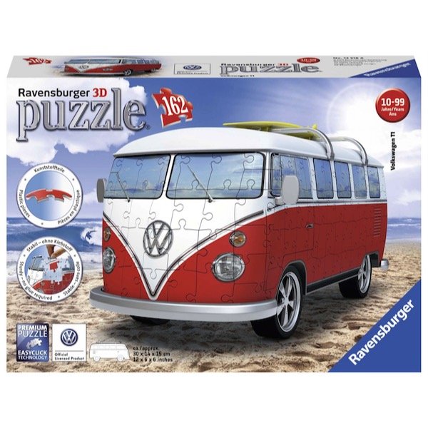 Ravensburger 125166 - Puzzle 3D Camper Volkswagen 162pz
