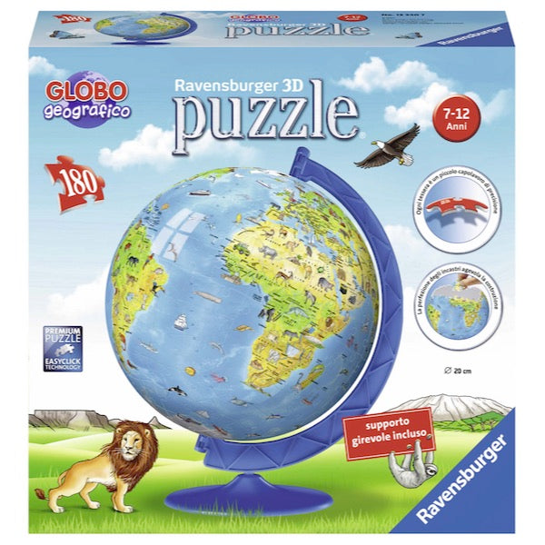 Ravensburger 123407 - Puzzle Globo Geografico 180pz