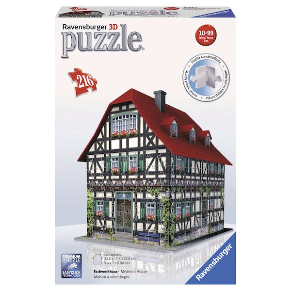 Ravensburger 125722 - Puzzle 3D Casa Medievale 216pz