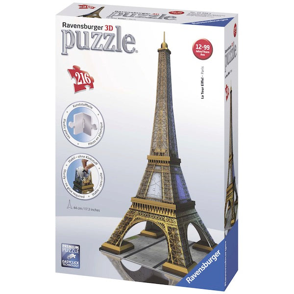 Ravensburger 125562 - Puzzle 3D Tou Eiffel 216pz